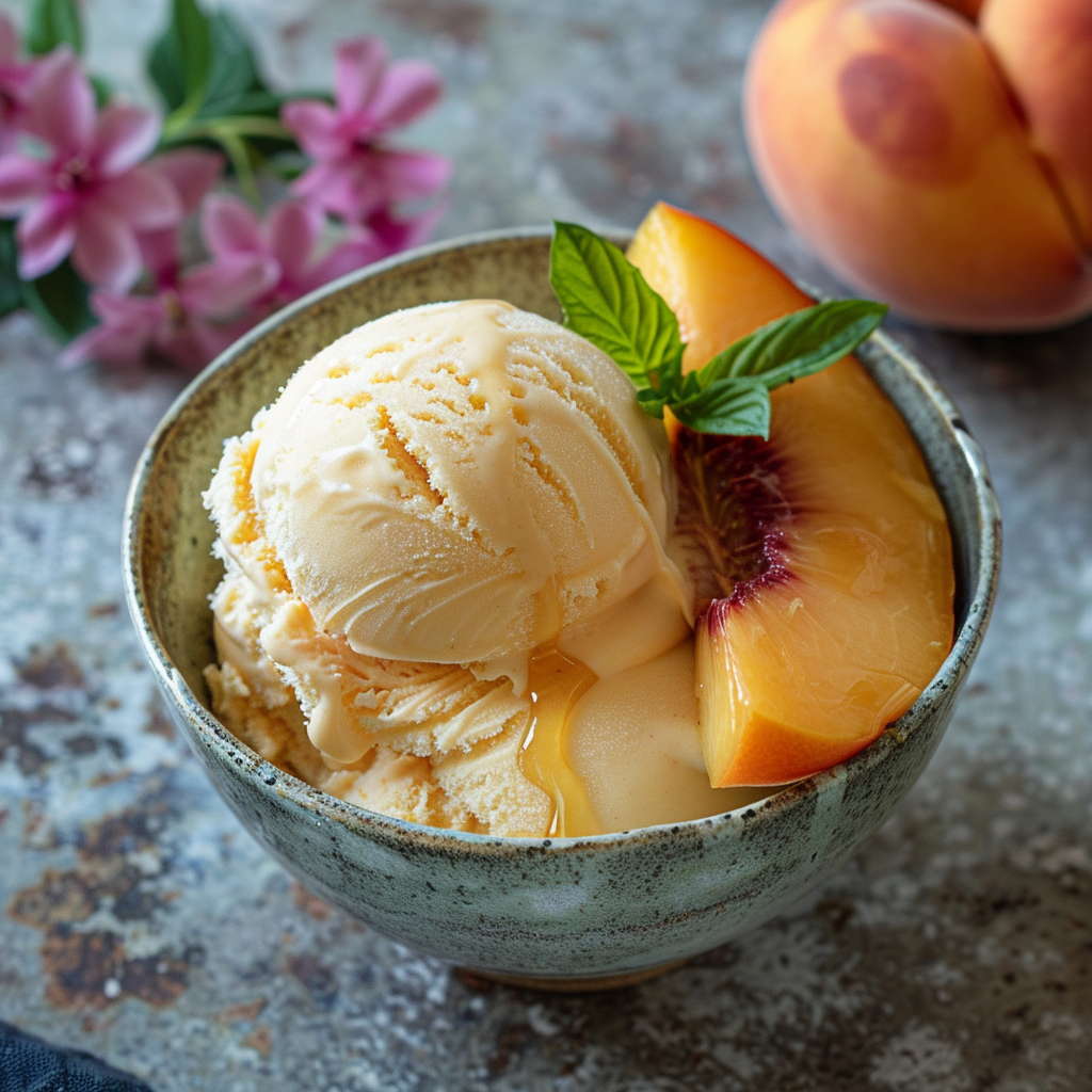 peach ice cream recipe