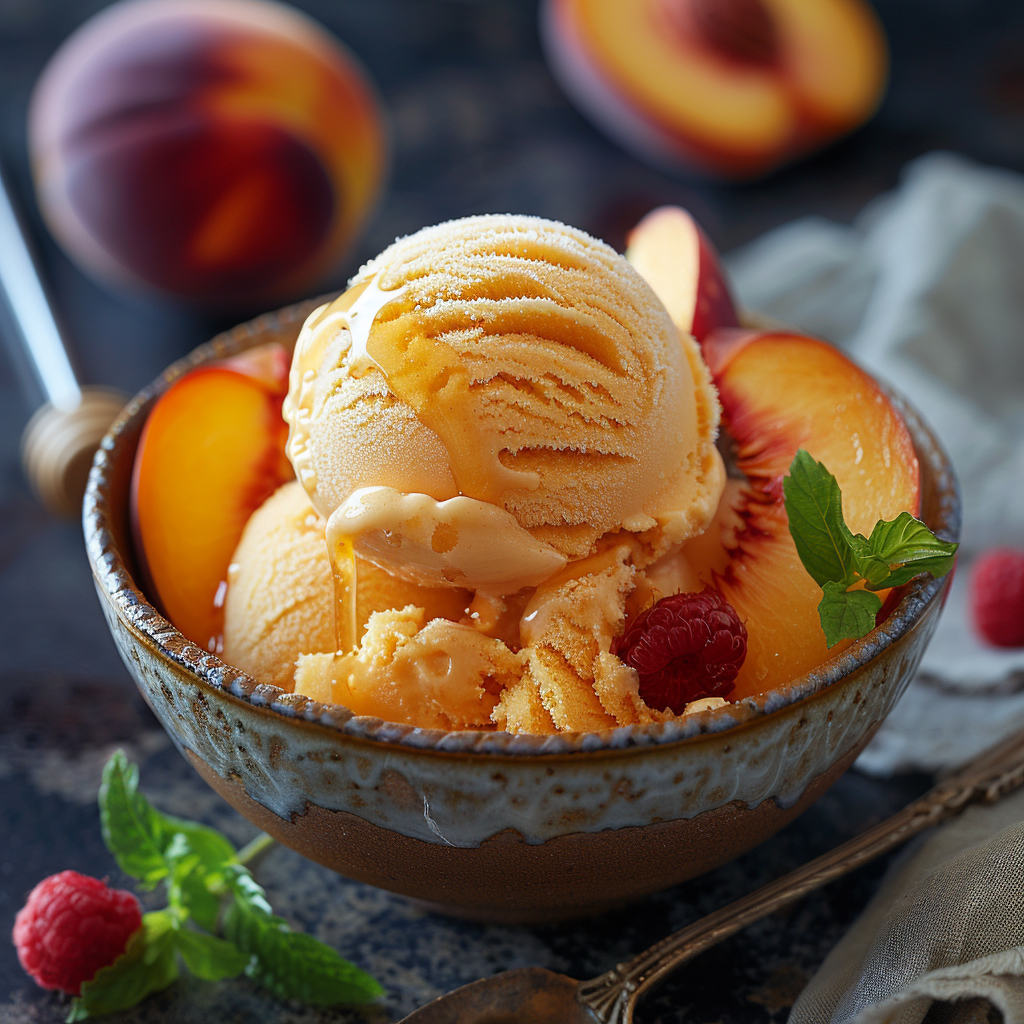 peach ice cream recipe
