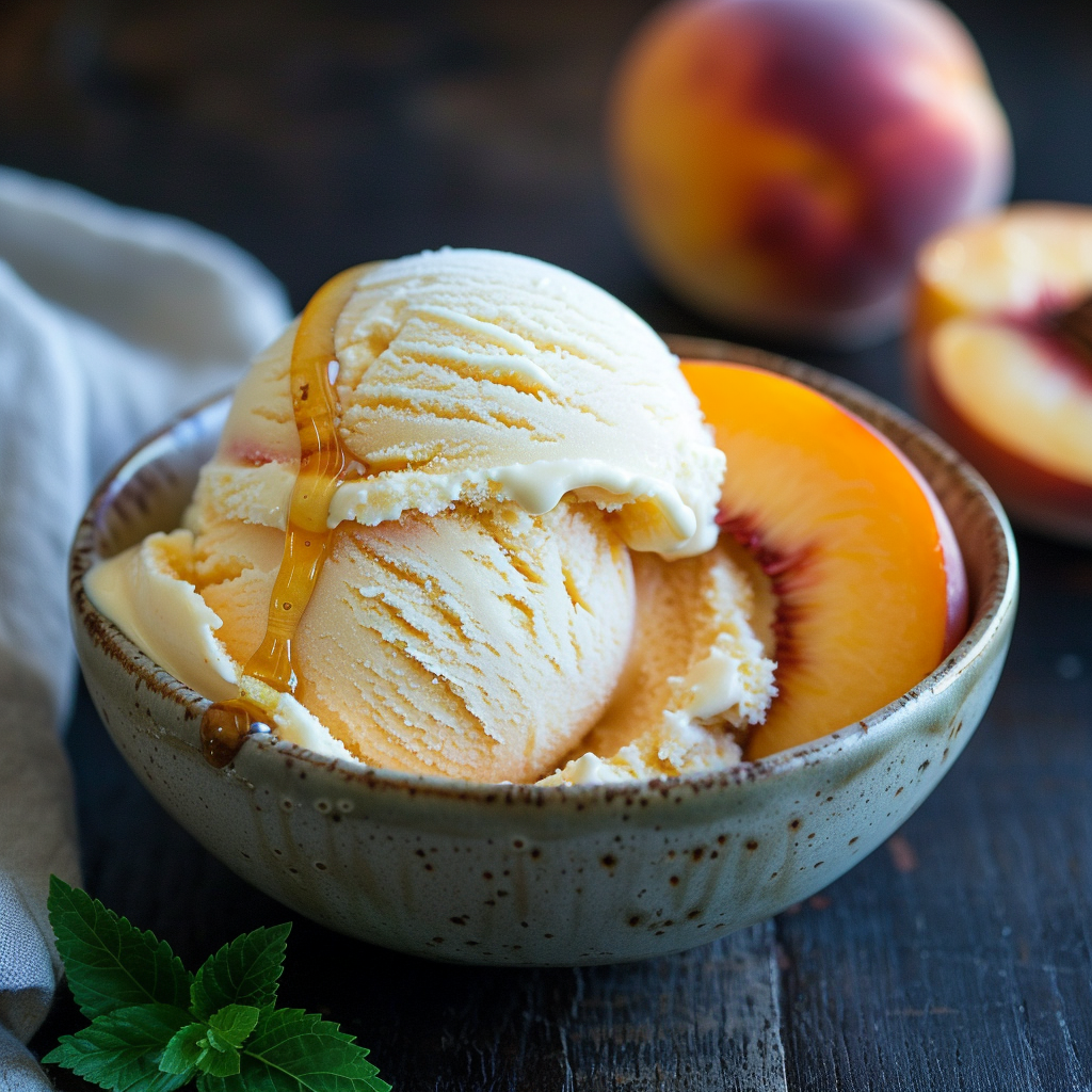 peach ice cream recipe
