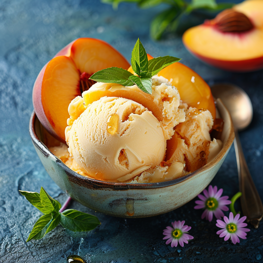 peach ice cream recipe