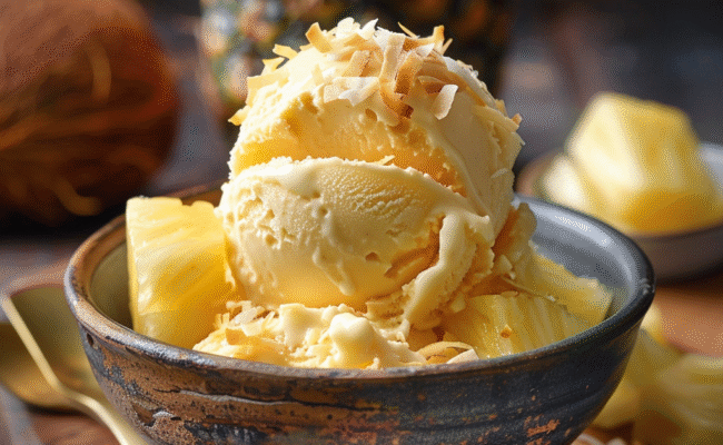 Pineapple Ice Cream: Irresistibly Refreshing Treat 🍍