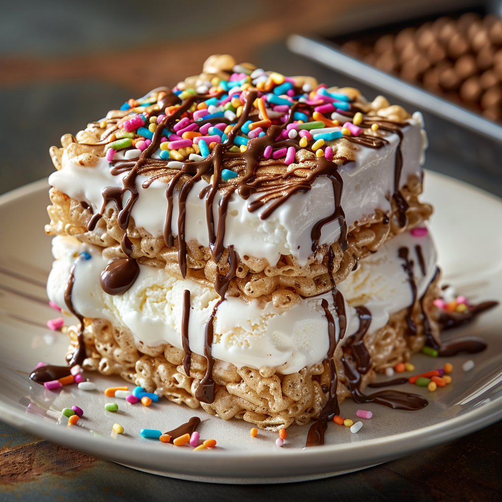rice krispie treat ice cream sandwich