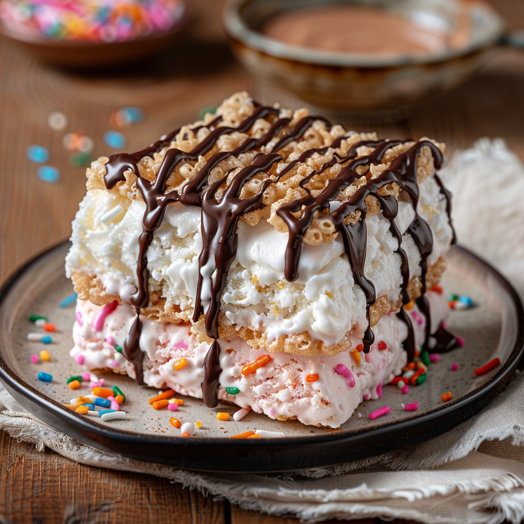 rice krispie treat ice cream sandwich