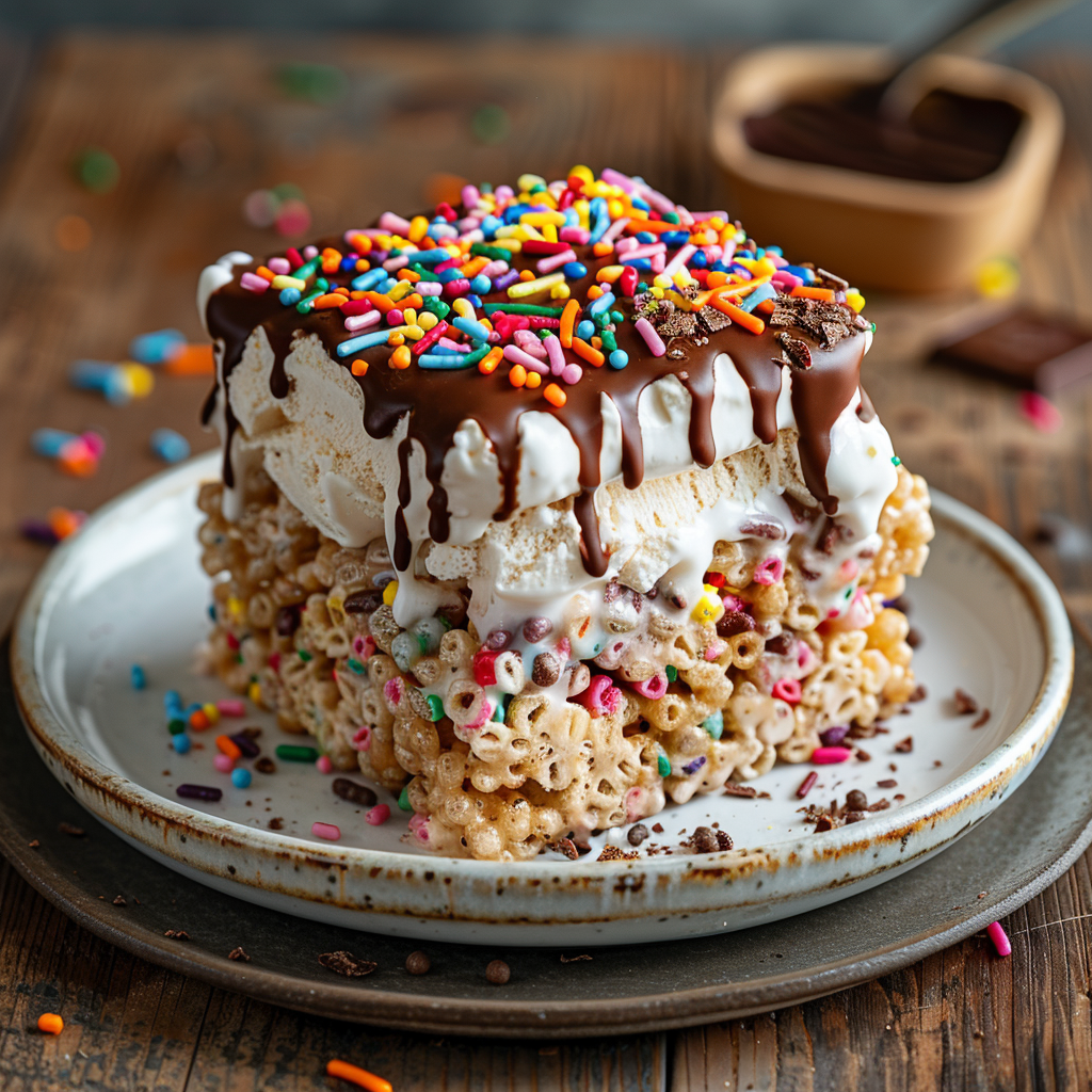 rice krispie treat ice cream sandwich