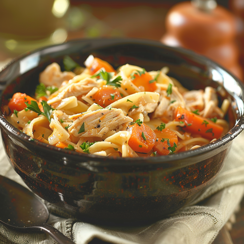 slow cooker chicken and noodles