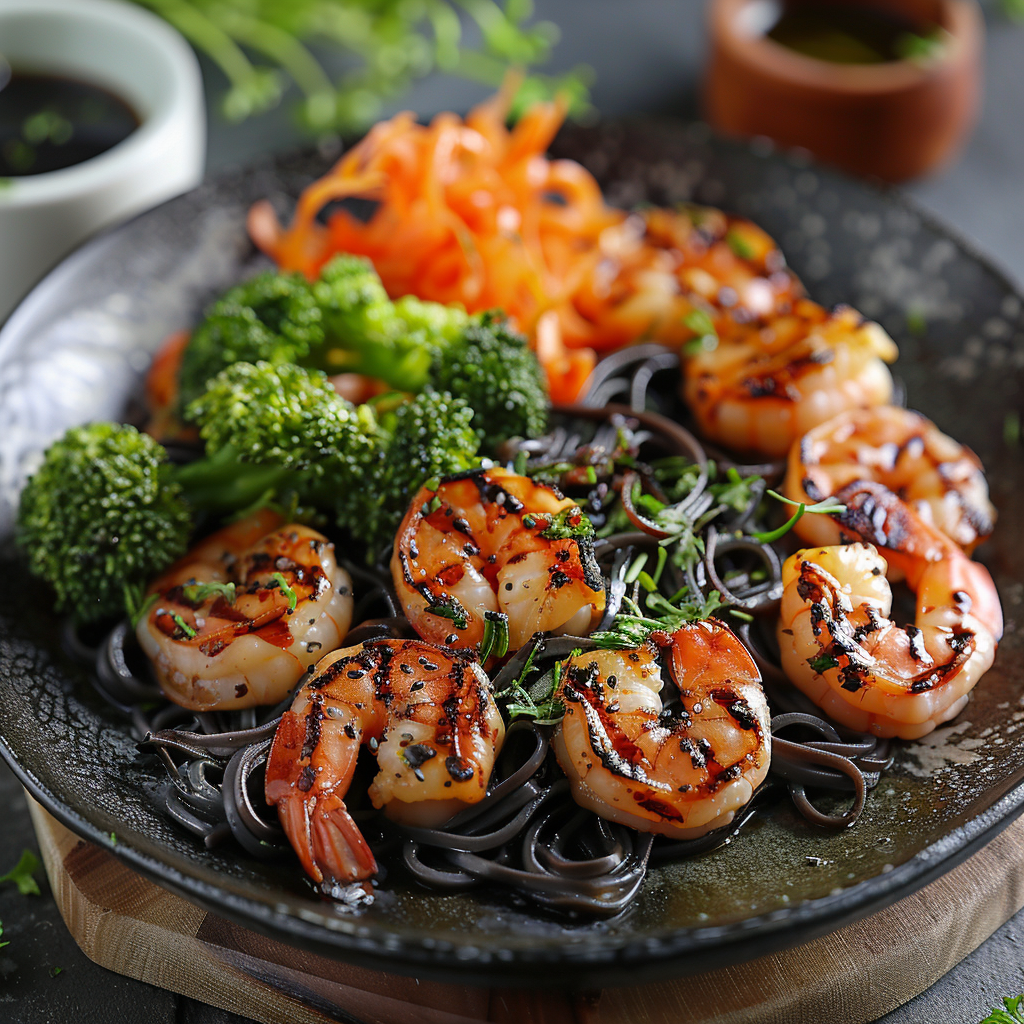 squid ink noodles