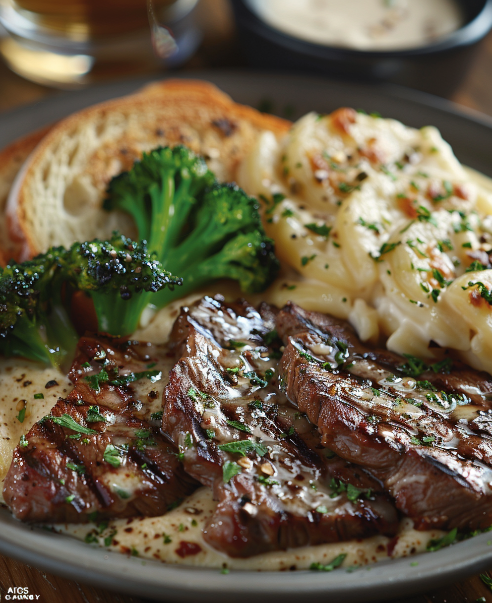 steak alfredo recipe