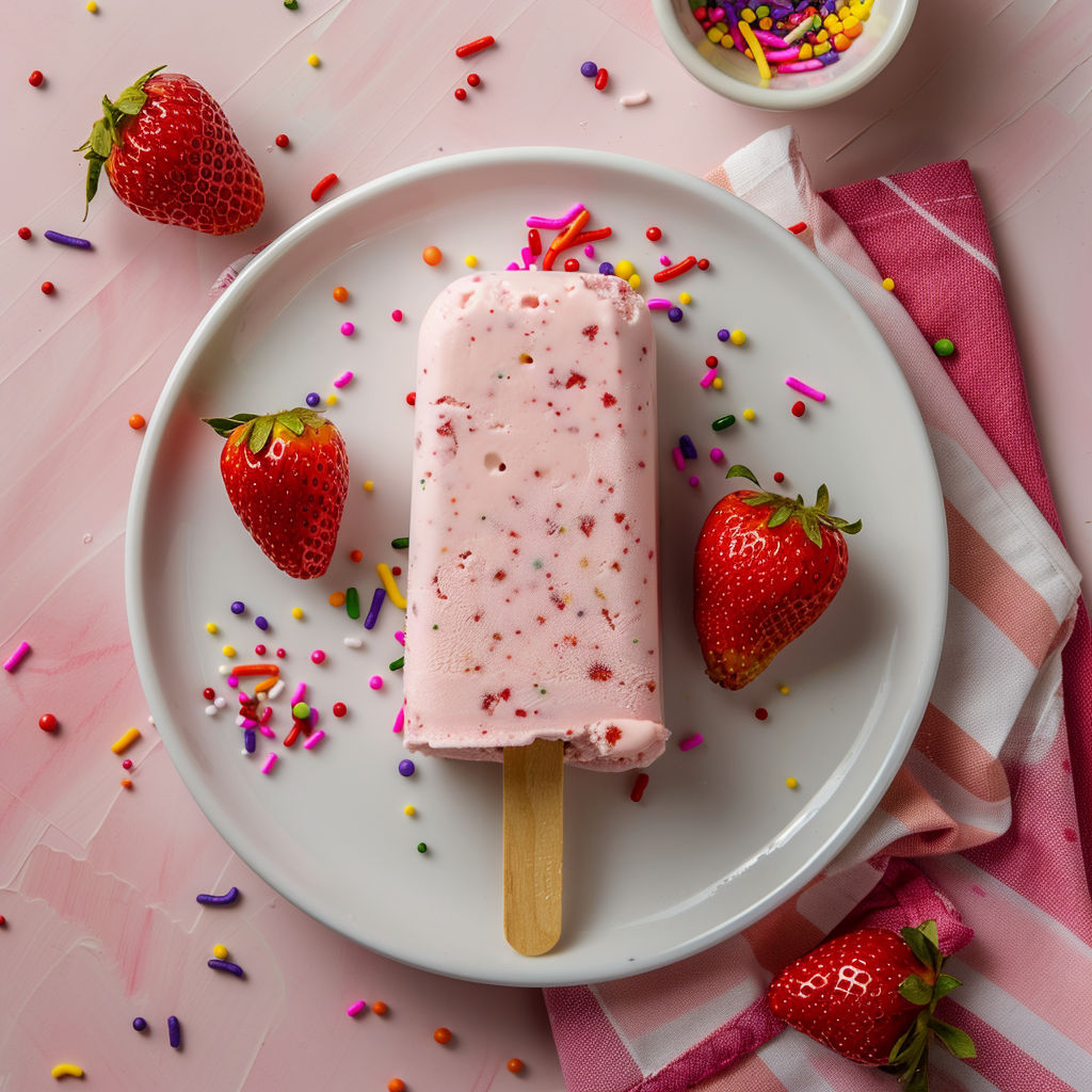 strawberry ice cream bar