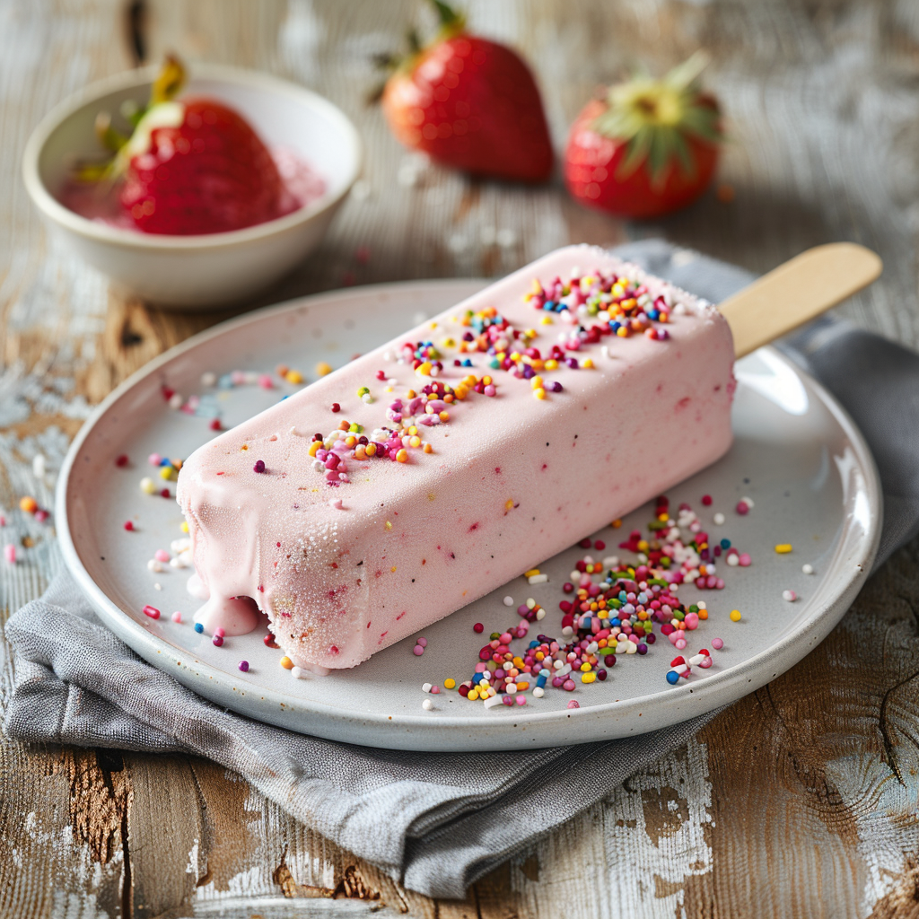 strawberry ice cream bar