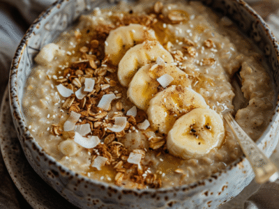 AIP Banana Oat Porridge with Coconut Milk: Irresistibly Creamy Delight