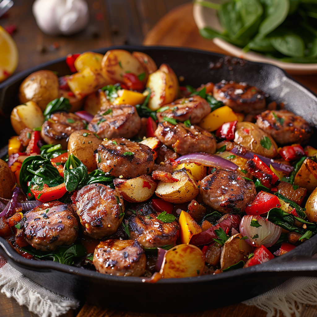 AIP Breakfast Sausage and Veggie Skillet