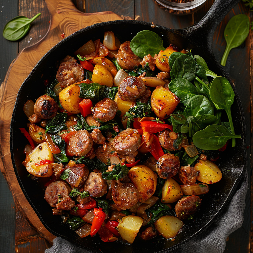 AIP Breakfast Sausage and Veggie Skillet