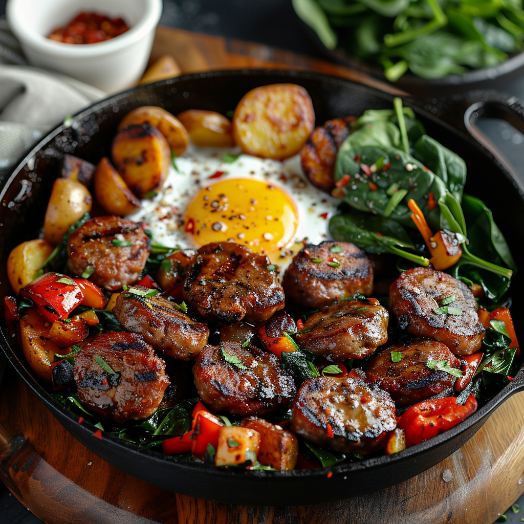 AIP Breakfast Sausage and Veggie Skillet