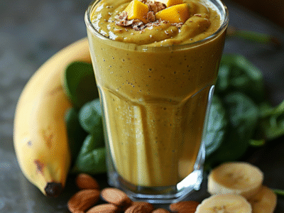 AIP Breakfast Smoothie with Mango and Spinach: Refreshing & Nutritious Delight