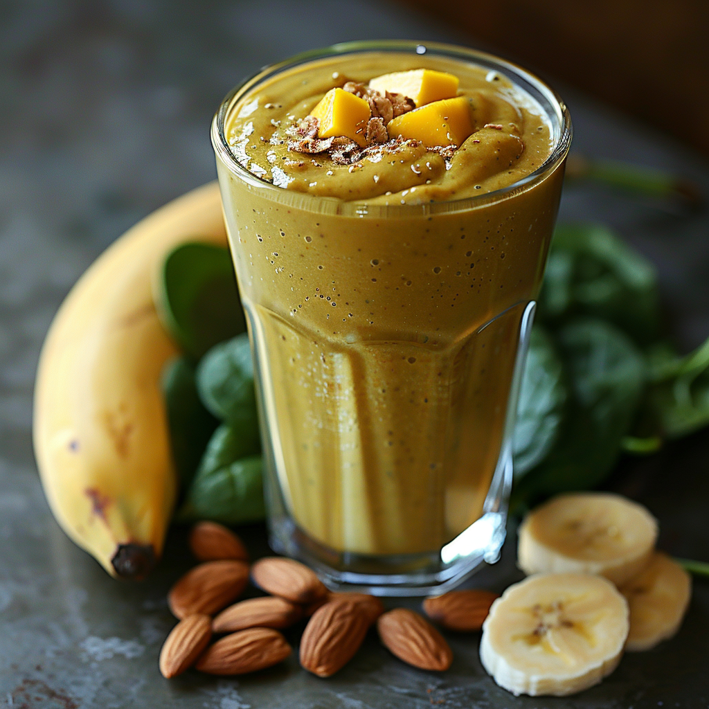 AIP Breakfast Smoothie with Mango and Spinach