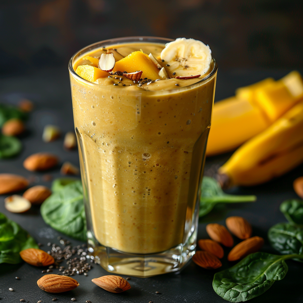 AIP Breakfast Smoothie with Mango and Spinach