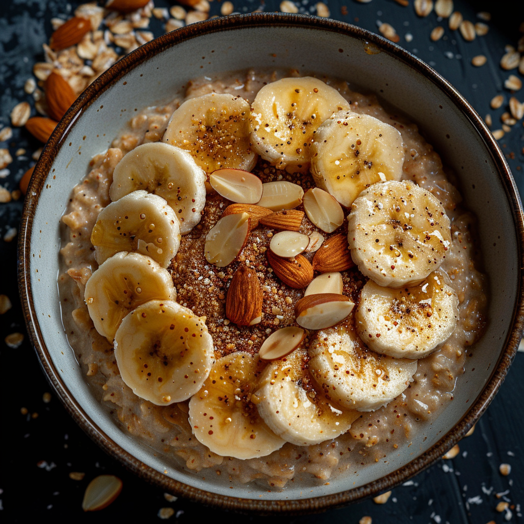 Alkaline Almond Oatmeal with Banana