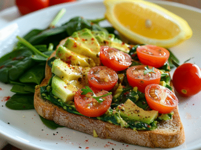 Alkaline Avocado and Spinach Toast: Energizing Recipe for Vitality