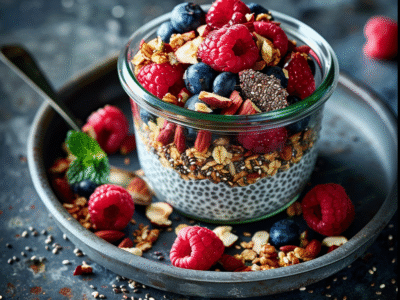 Alkaline Chia Seed Pudding with Berries: Delicious & Nutritious Treat