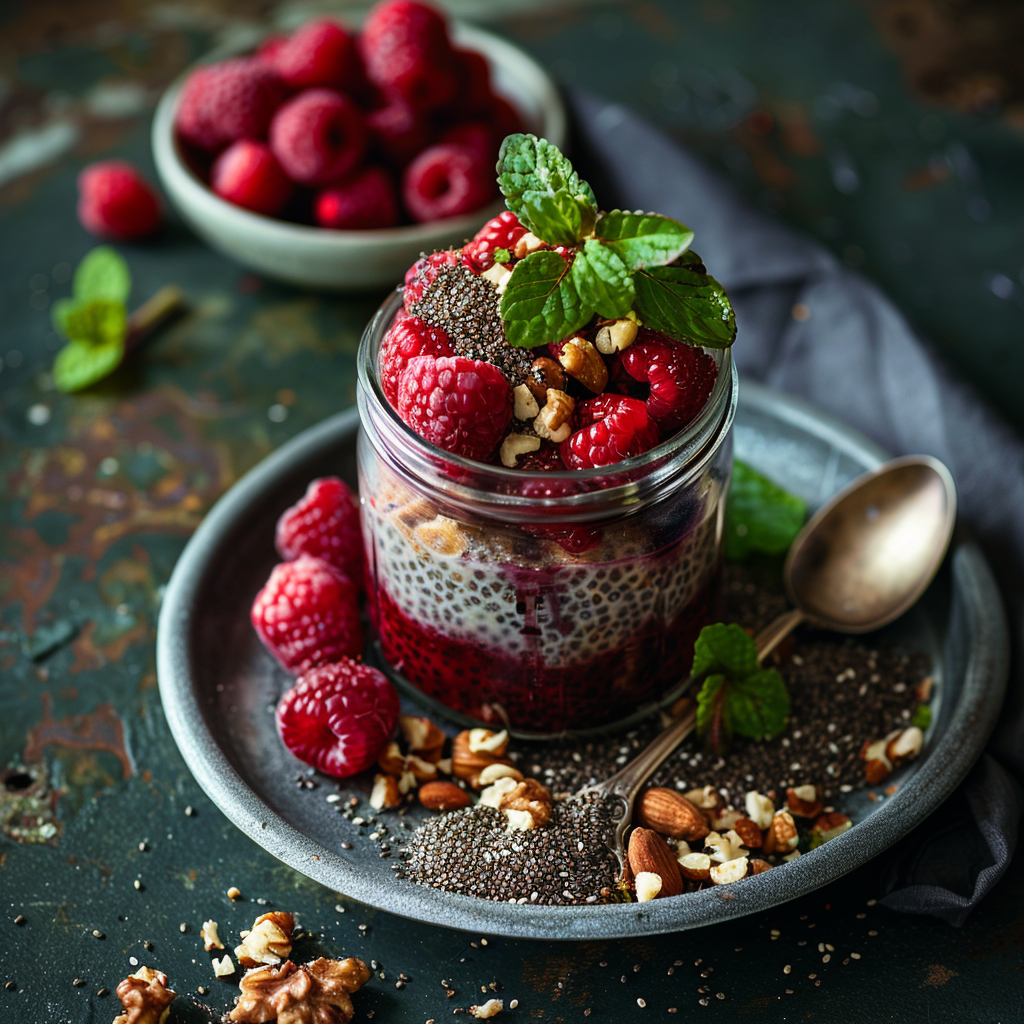 Alkaline Chia Seed Pudding with Berries