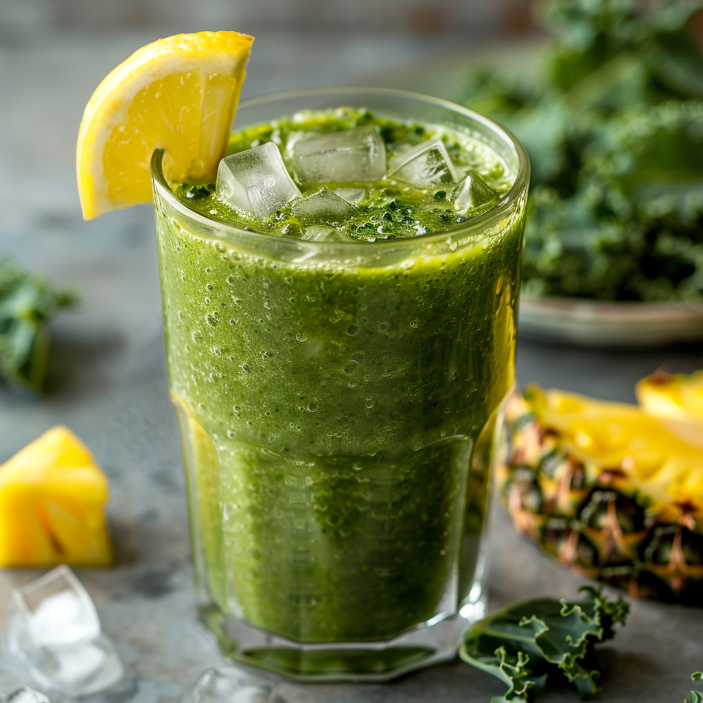 Alkaline Smoothie with Kale and Pineapple