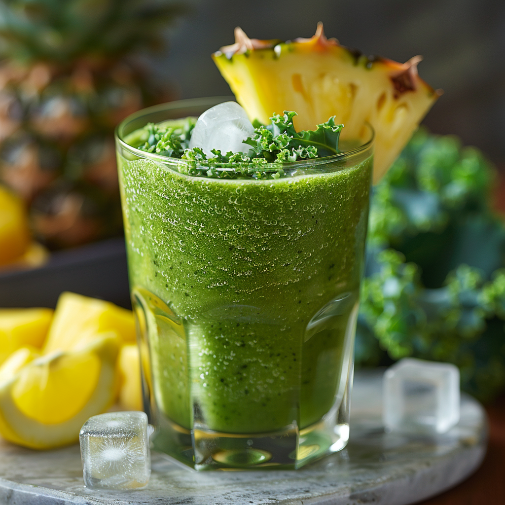 Alkaline Smoothie with Kale and Pineapple