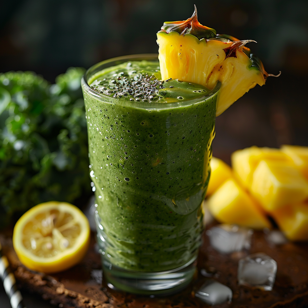 Alkaline Smoothie with Kale and Pineapple