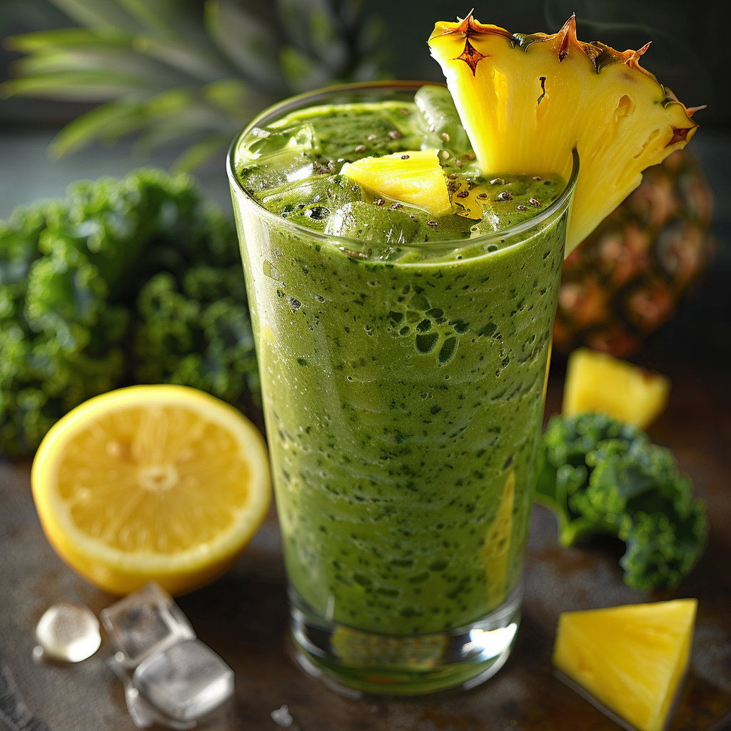 Alkaline Smoothie with Kale and Pineapple