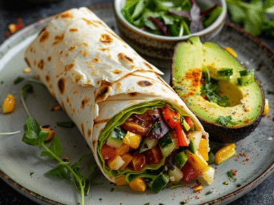 Alkaline Veggie Breakfast Wrap: Energize Your Morning with This Healthy Delight