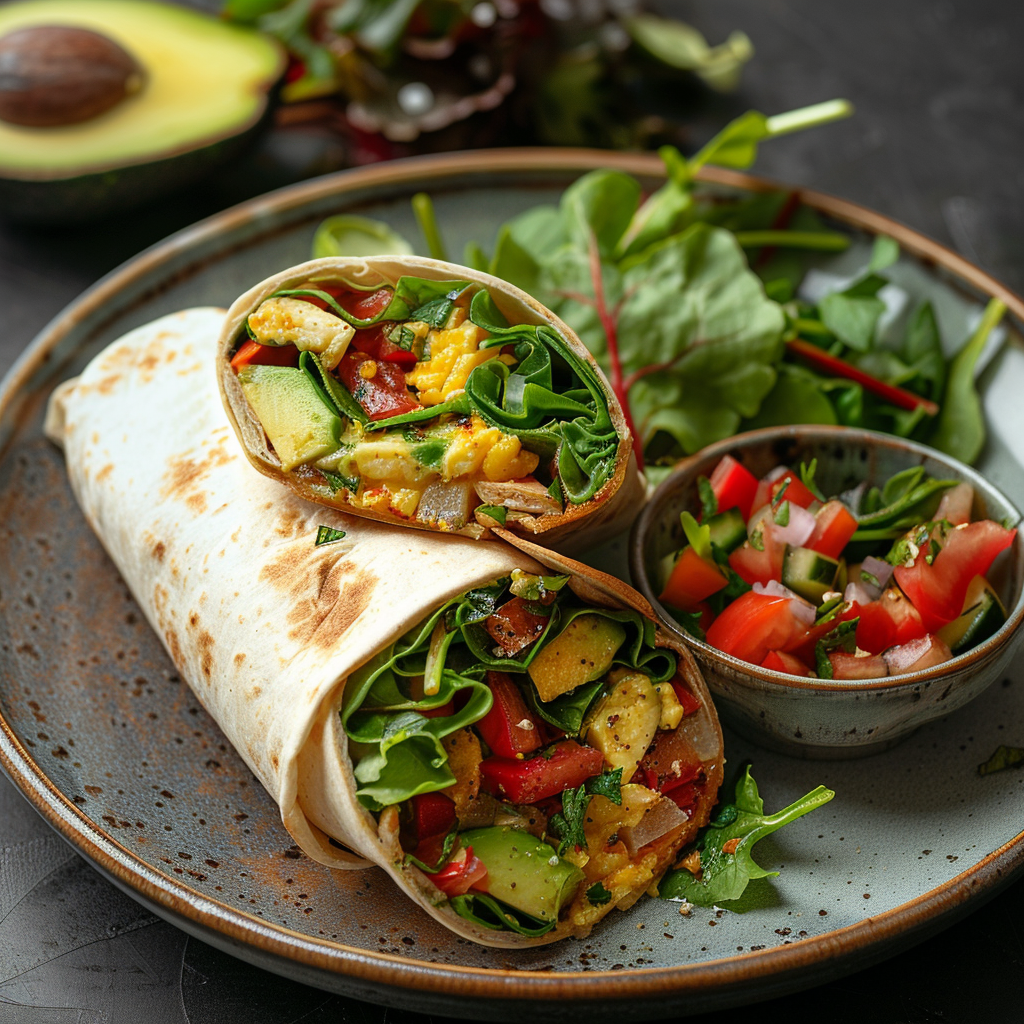 Alkaline Veggie Breakfast Wrap