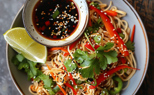 Asian Sesame Noodle Salad with Veggies: Refreshing & Healthy Delight