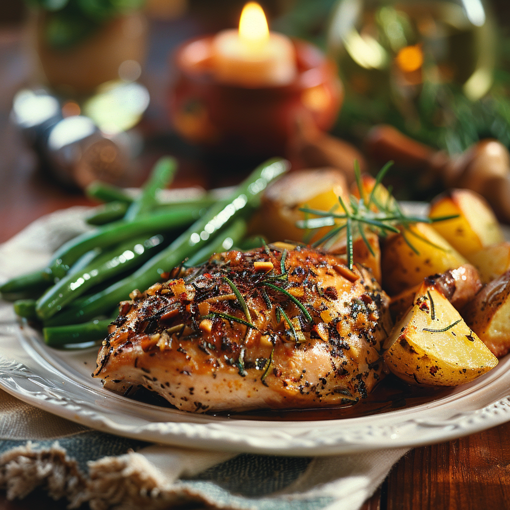 Baked Chicken with Garlic and Rosemary