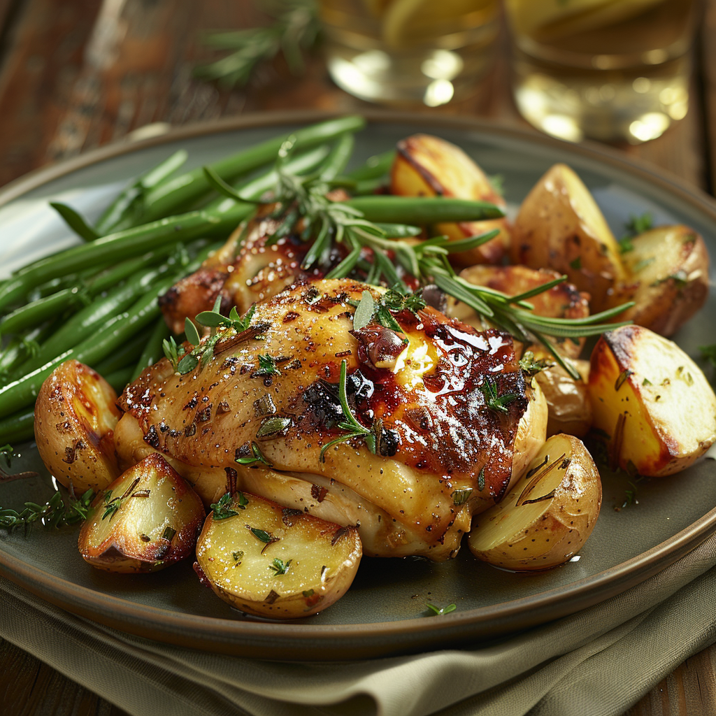Baked Chicken with Garlic and Rosemary