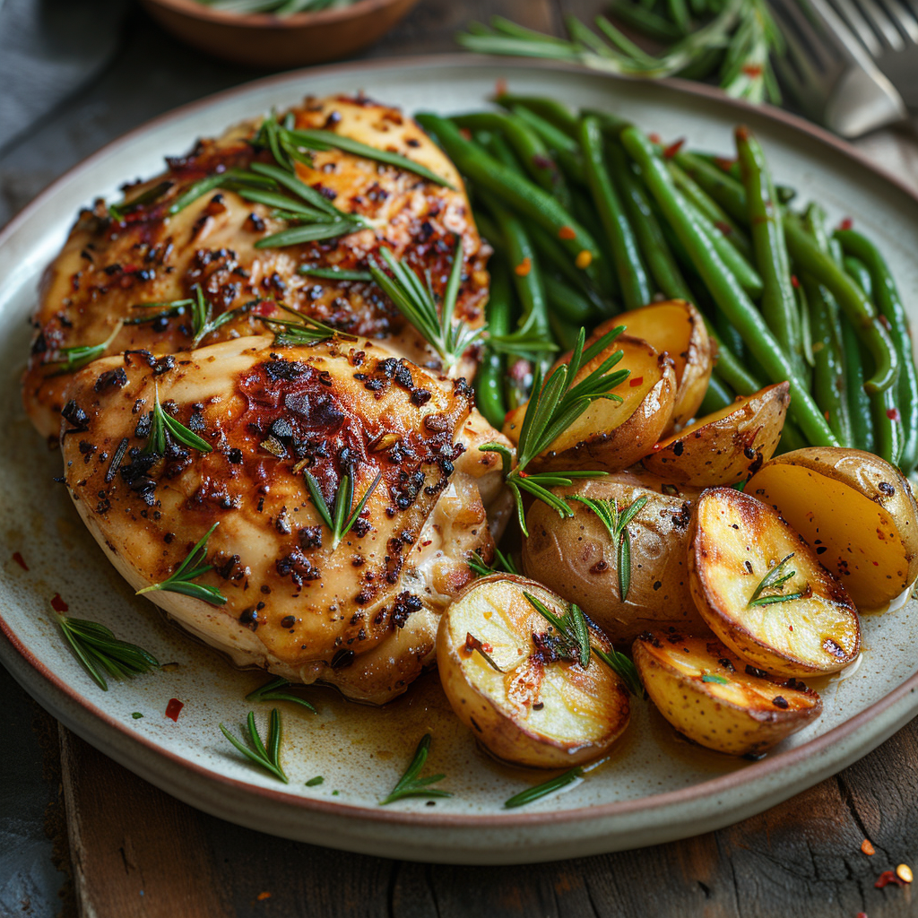 Baked Chicken with Garlic and Rosemary