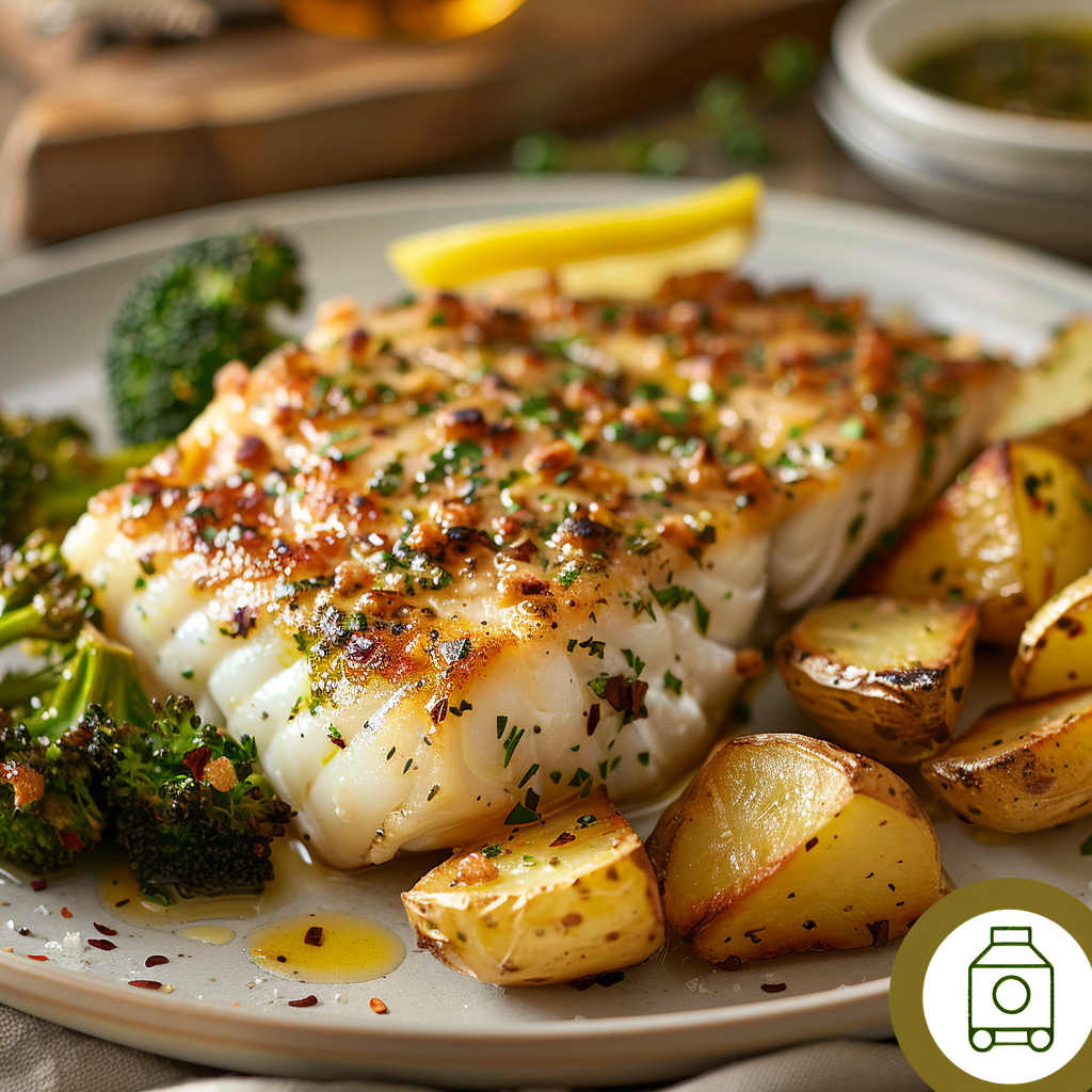 Baked Cod with Lemon and Herbs