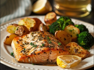 Baked Lemon Herb Salmon with Broccoli: Irresistibly Healthy Delight