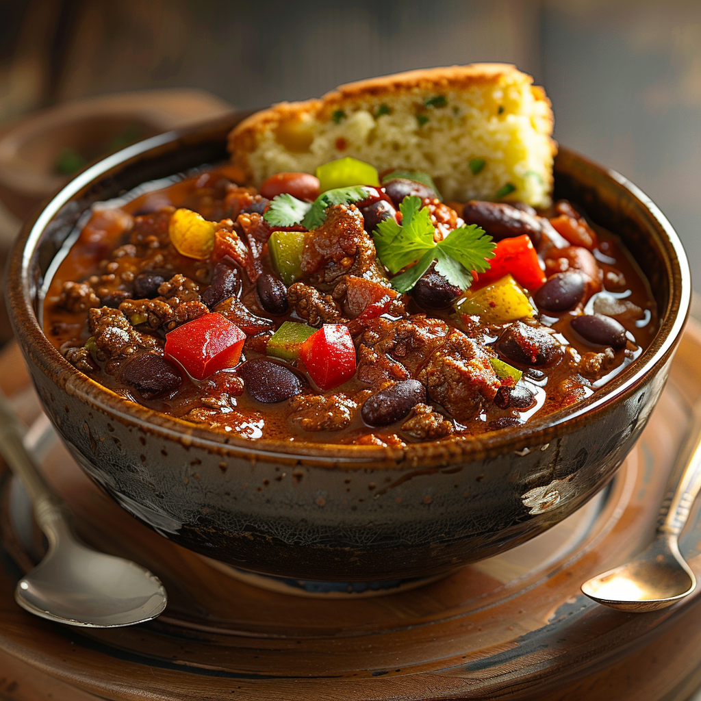 Beef Chili with Beans and Bell Peppers