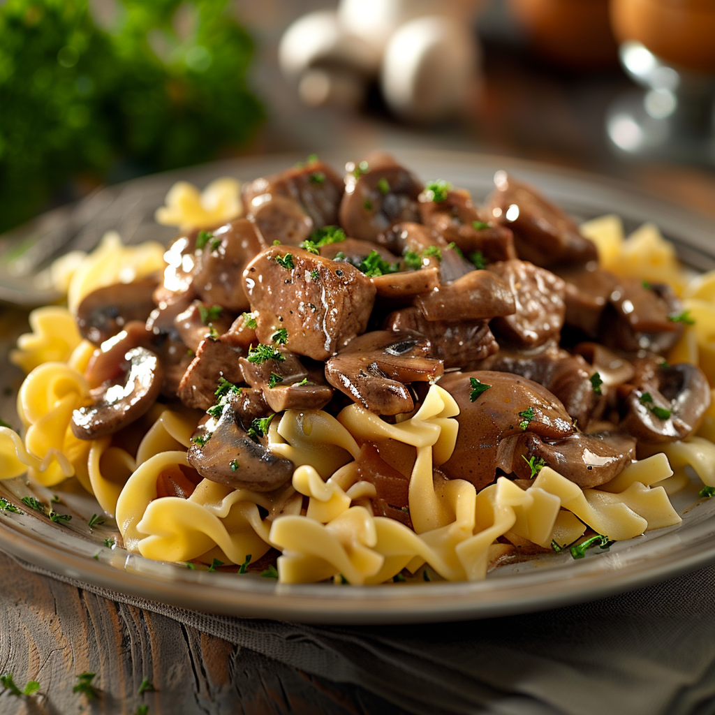Beef Stroganoff with Mushrooms