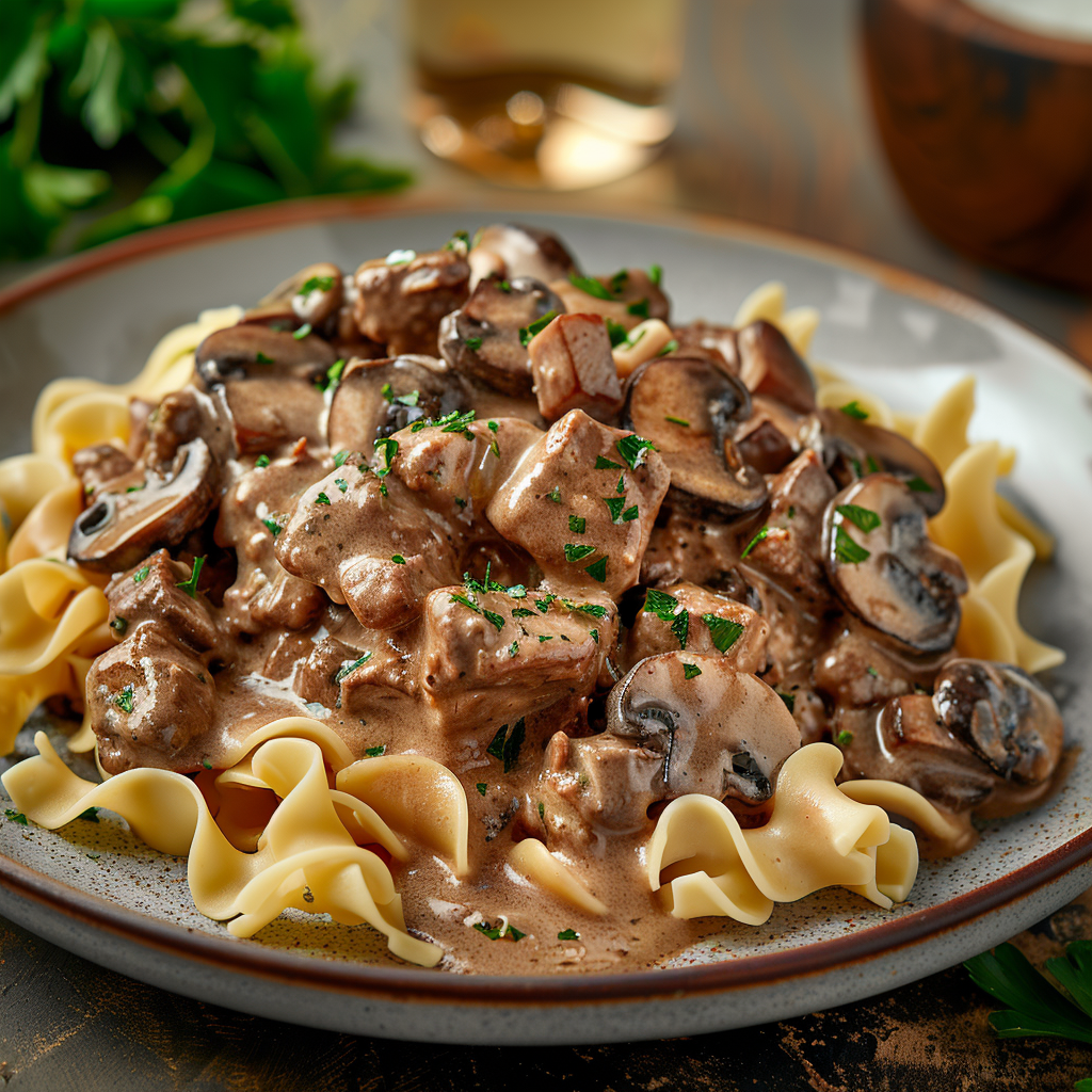 Beef Stroganoff with Mushrooms