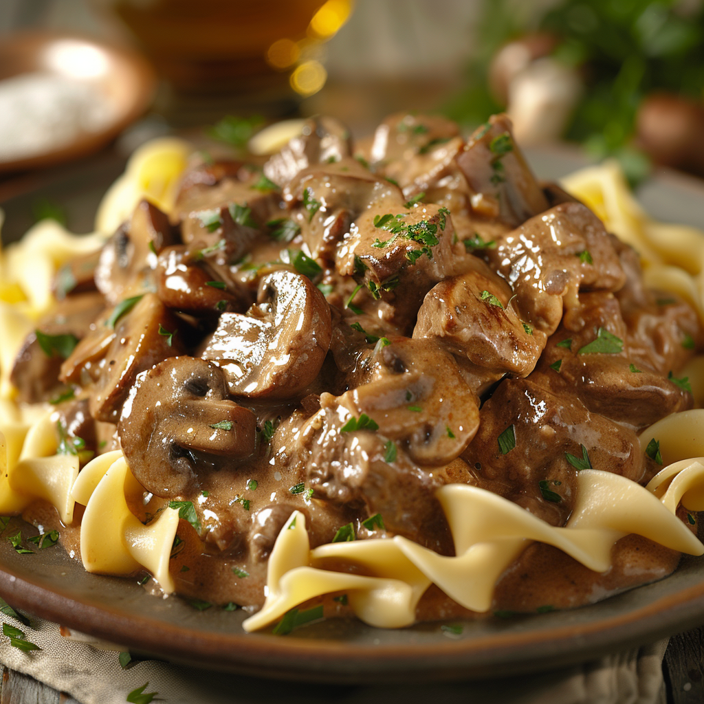 Beef Stroganoff with Mushrooms