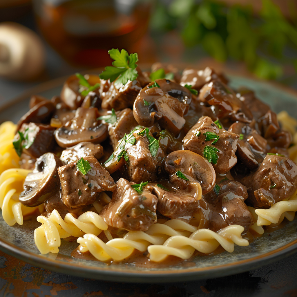 Beef Stroganoff with Mushrooms