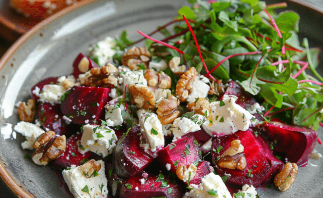 Beet and Goat Cheese Salad with Walnuts: Irresistibly Delicious