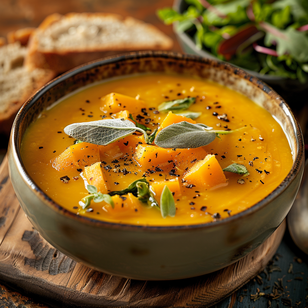Butternut Squash Soup with Sage