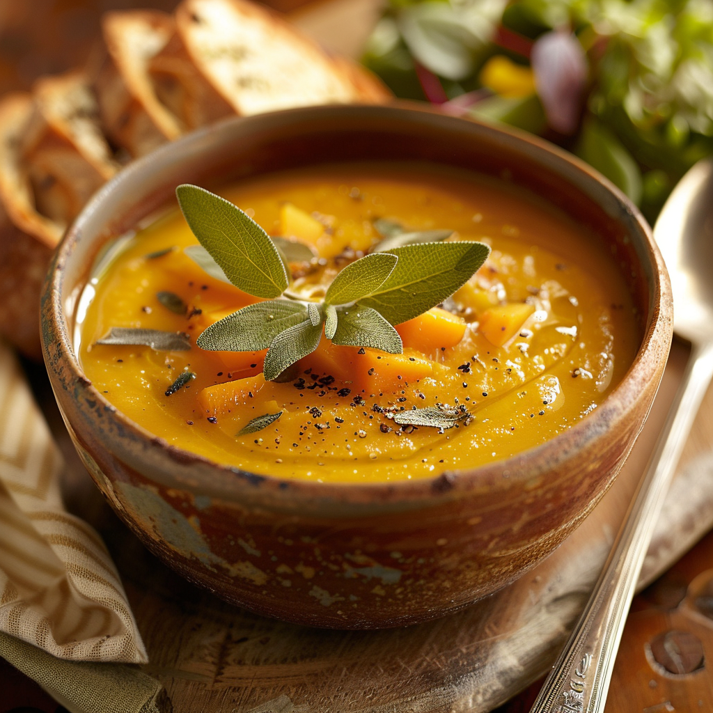 Butternut Squash Soup with Sage