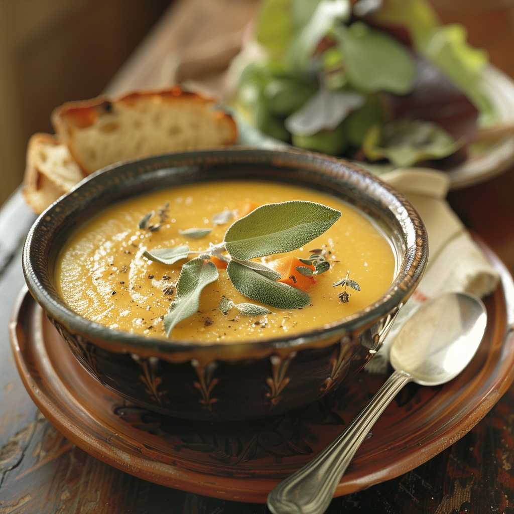 Butternut Squash Soup with Sage