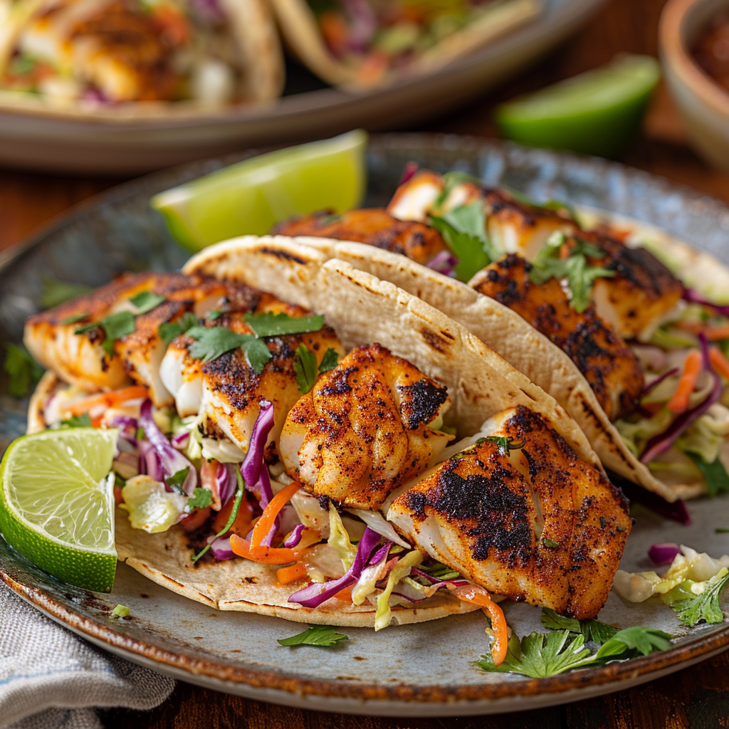 Cajun Blackened Fish Tacos