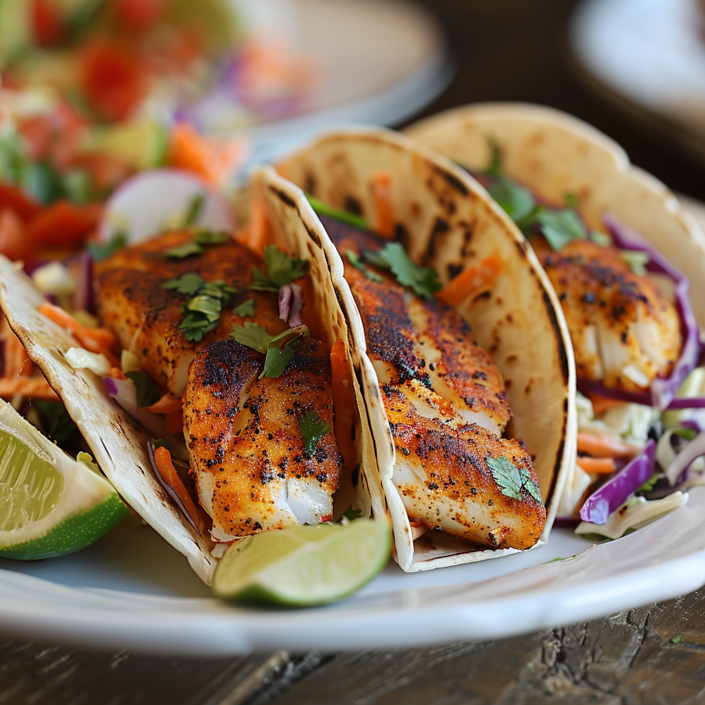 Cajun Blackened Fish Tacos