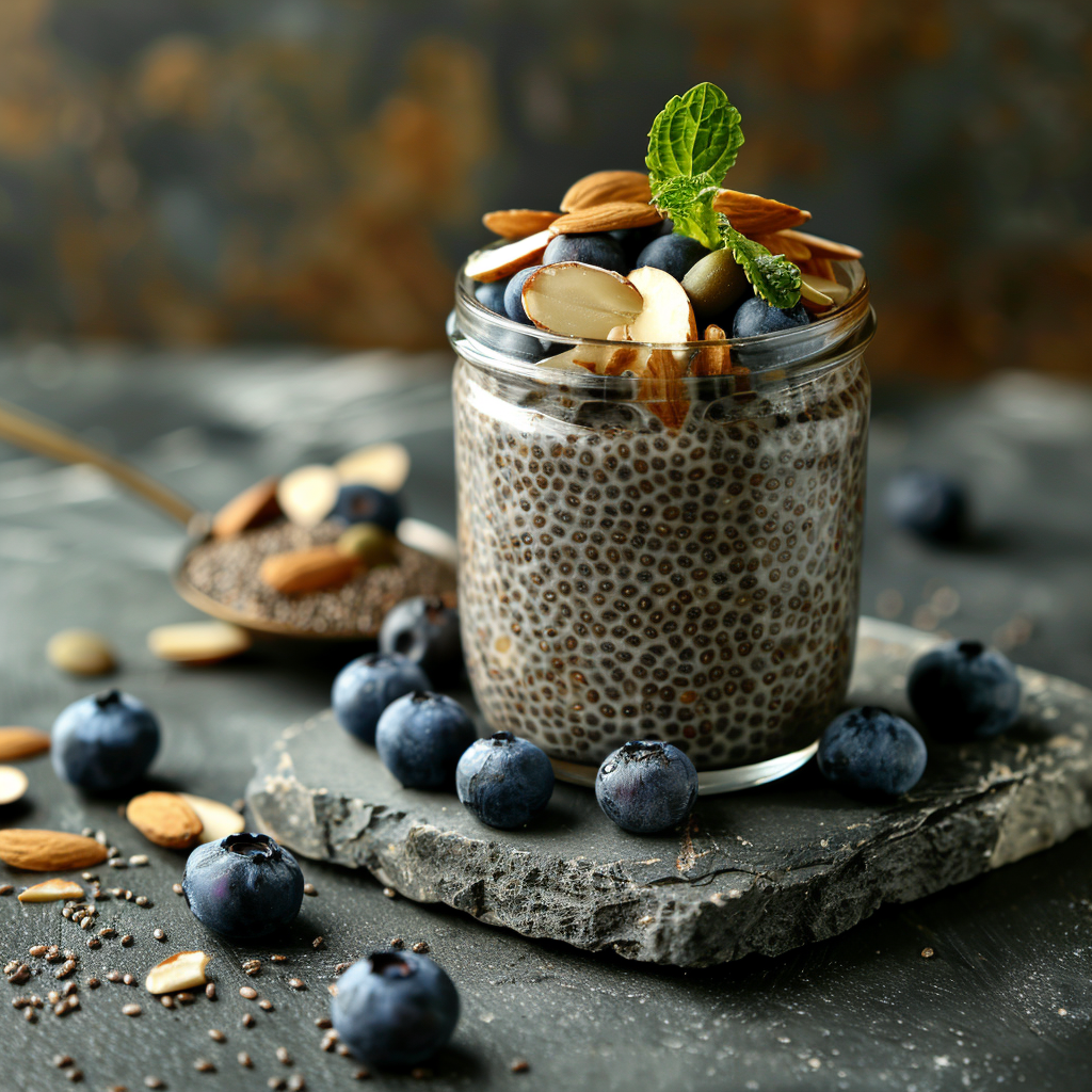 Candida Diet Chia Seed Pudding with Almond Milk