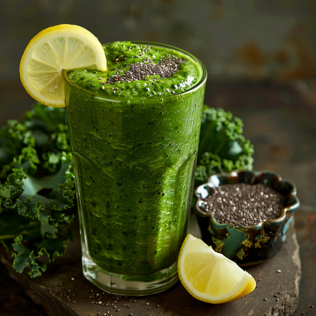 Candida Diet Green Smoothie with Kale