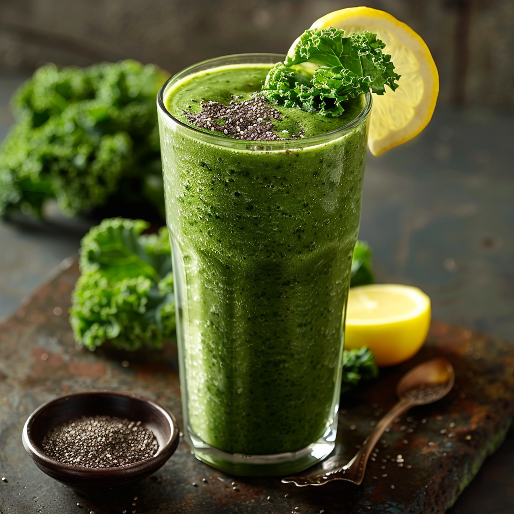 Candida Diet Green Smoothie with Kale